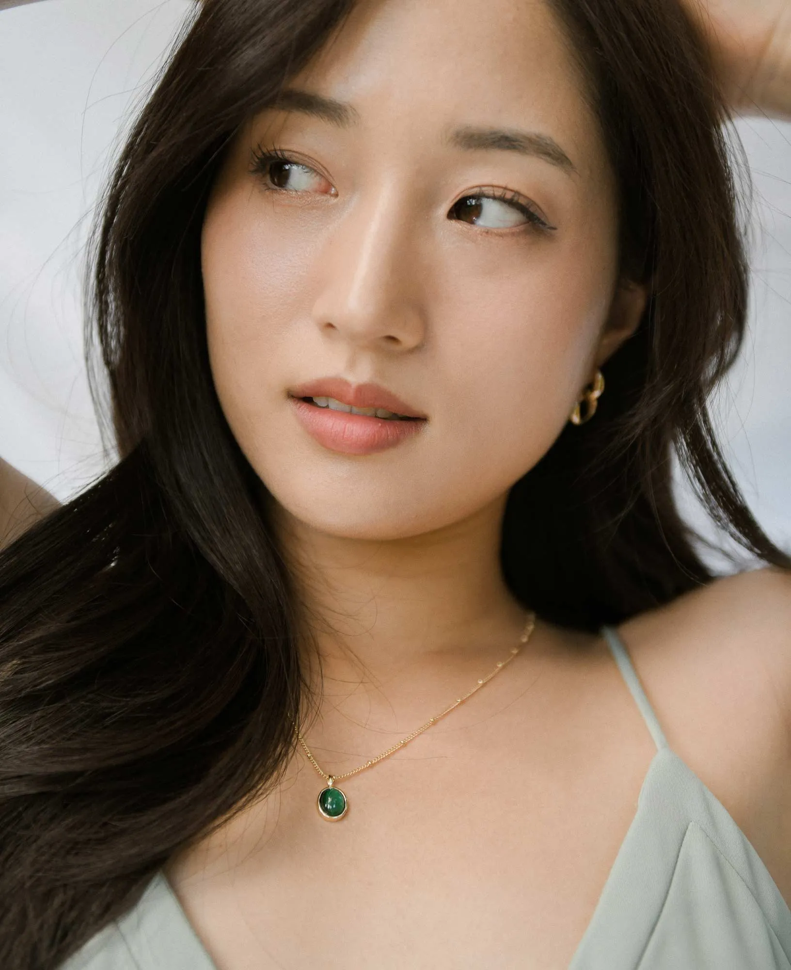 Haru Malachite Bezel Necklace