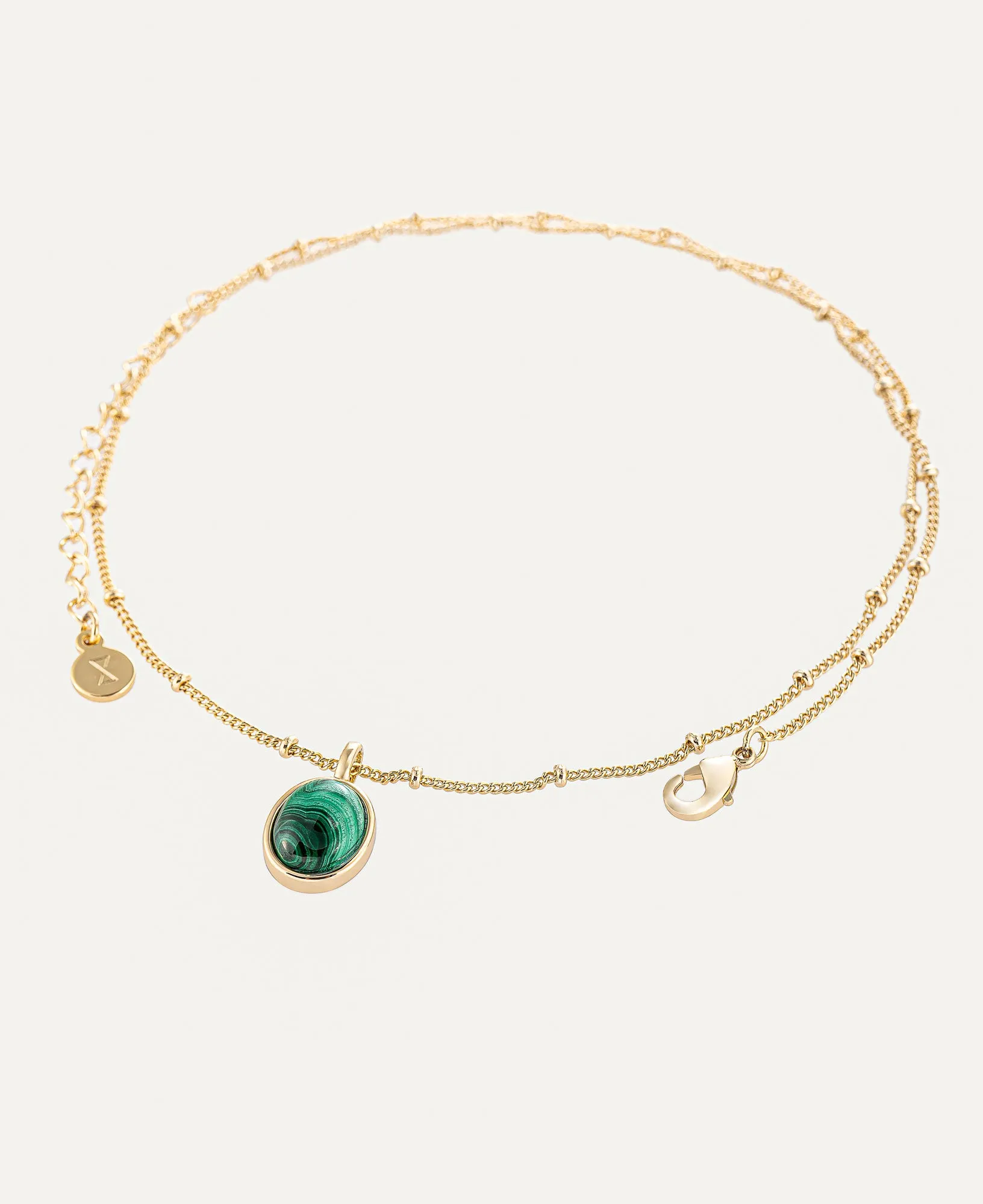 Haru Malachite Bezel Necklace