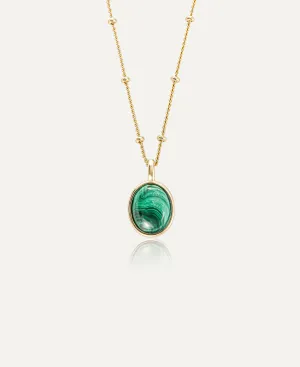 Haru Malachite Bezel Necklace