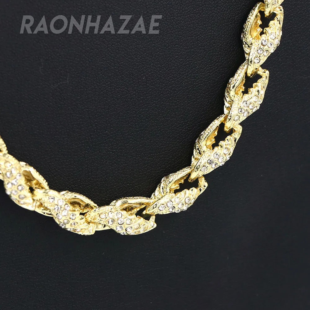 Hip Hop Fully Iced Mens 10mm Heavy Rope Chain (Multiple Sizes 9"-36")