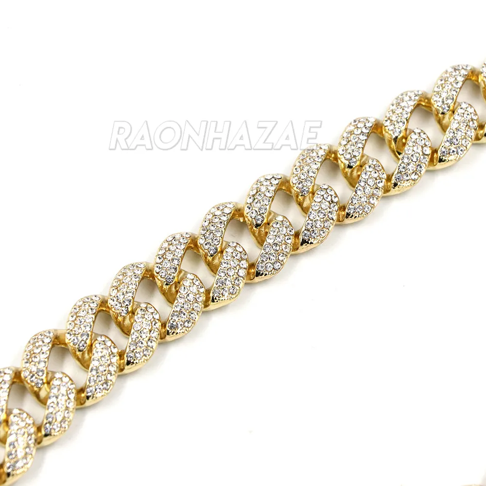 Hip Hop Fully Iced Mens 18mm Heavy Miami Cuban Chain (Multiple Sizes 9" - 36")