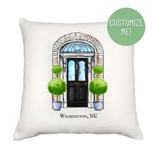 Hometown Front Door Pillow Cover