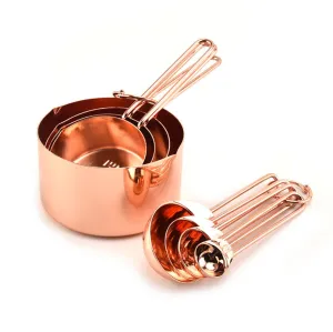 Homlly Rose Gold Measuring Cups and Spoons