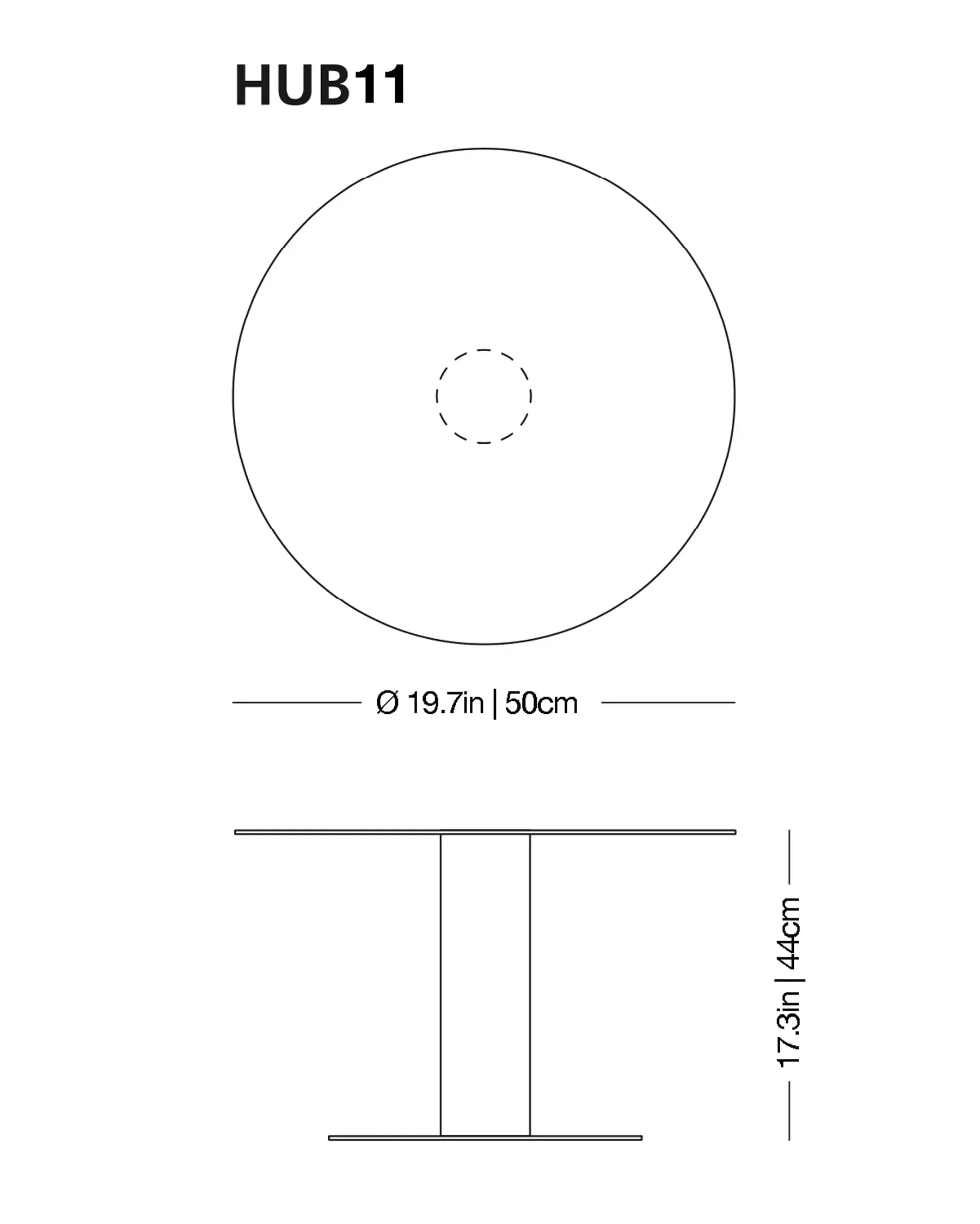 Hub Low Glass Table