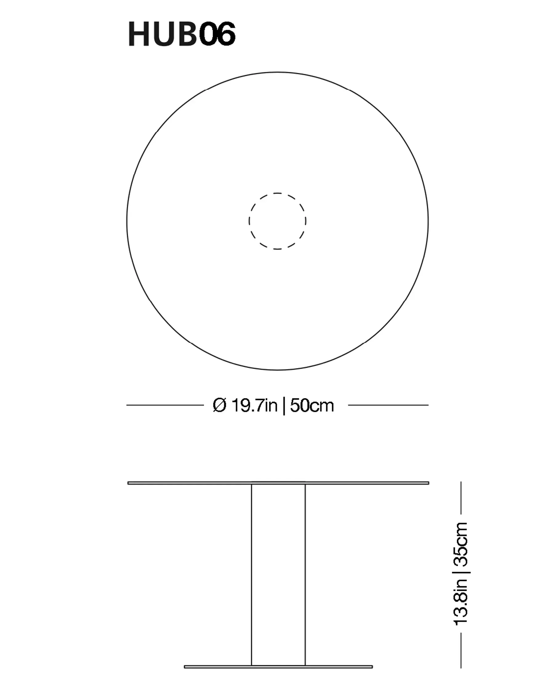 Hub Low Glass Table