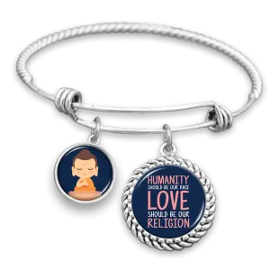 Humanity Love Religion Charm Bracelet