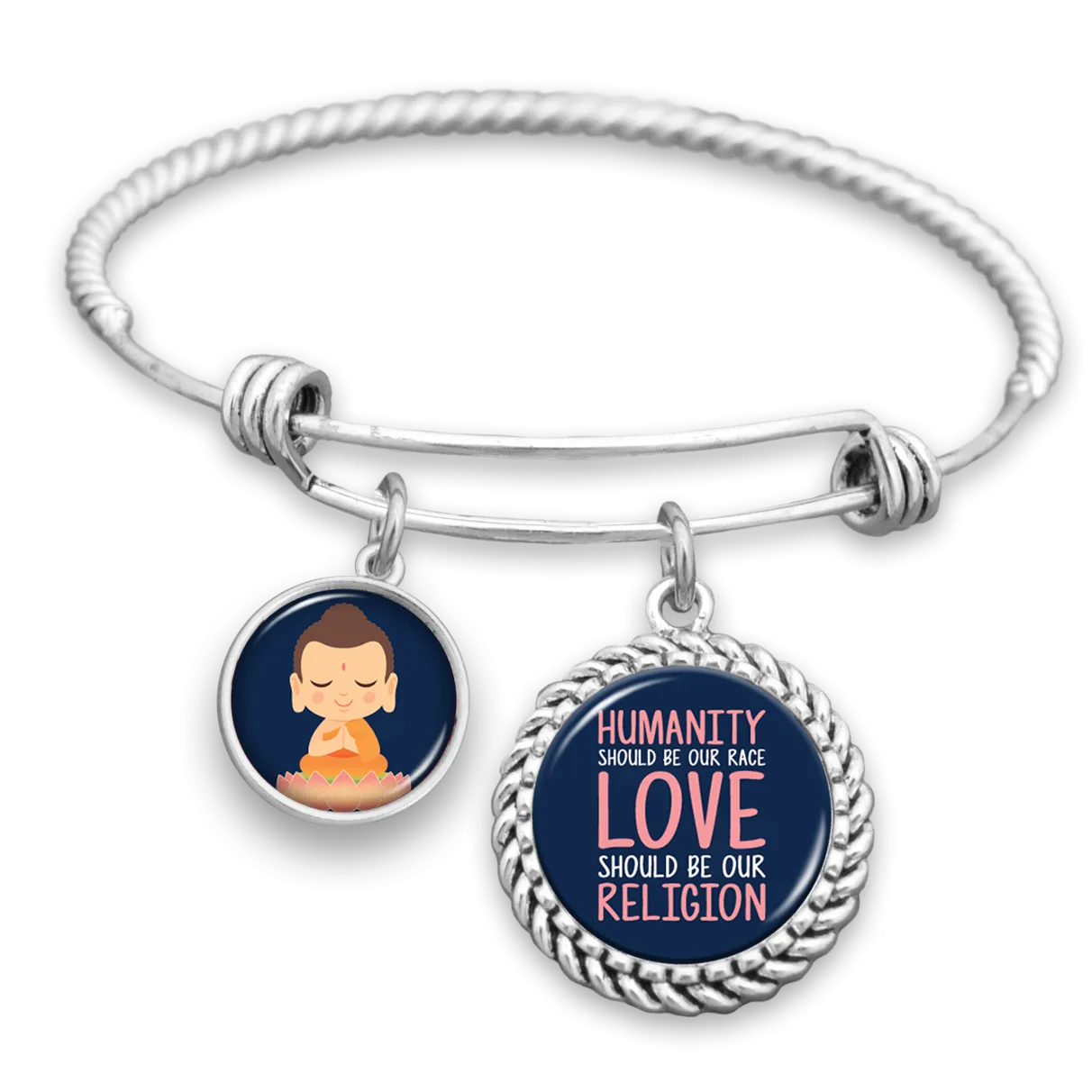 Humanity Love Religion Charm Bracelet