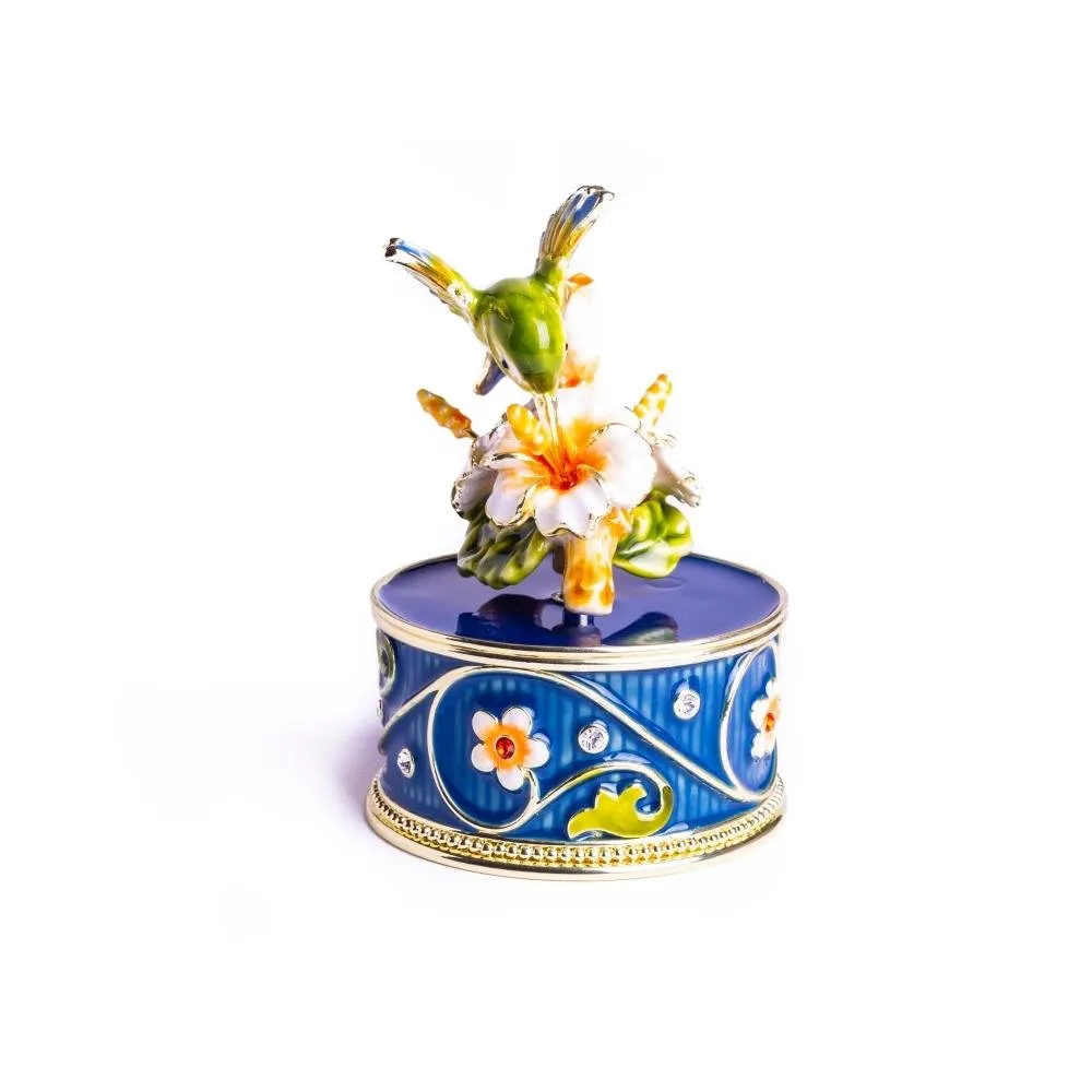 Hummingbird and Flower Music Box