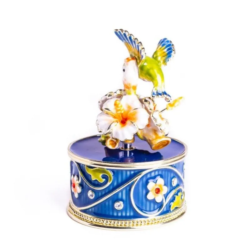 Hummingbird and Flower Music Box