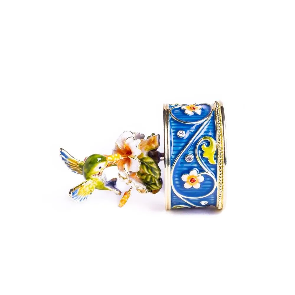 Hummingbird and Flower Music Box