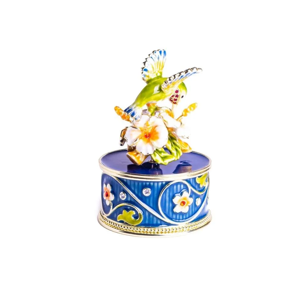 Hummingbird and Flower Music Box
