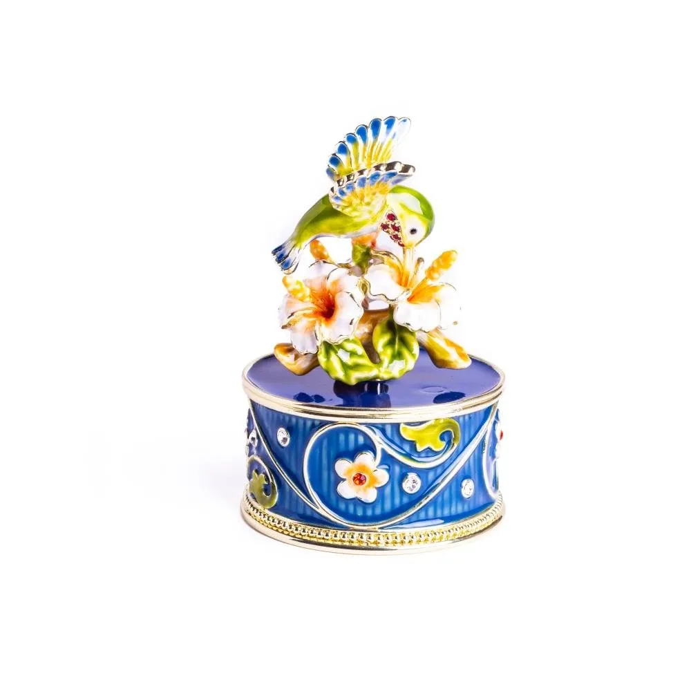 Hummingbird and Flower Music Box