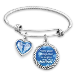 I Know You're Shining Down On Me From Heaven Charm Bracelet
