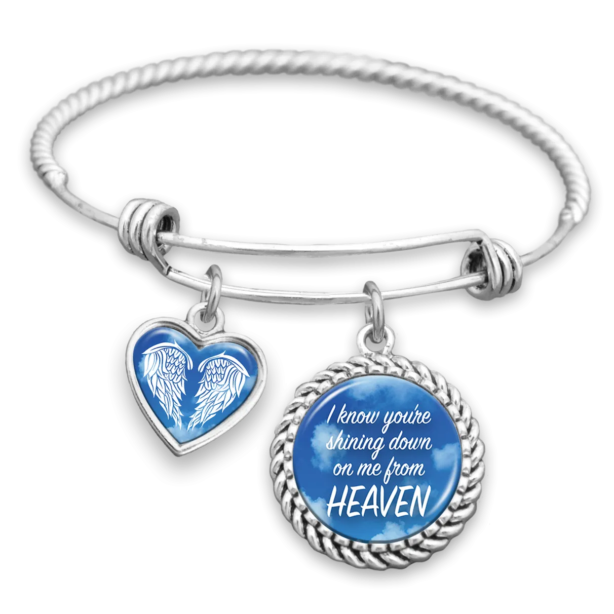 I Know You're Shining Down On Me From Heaven Charm Bracelet