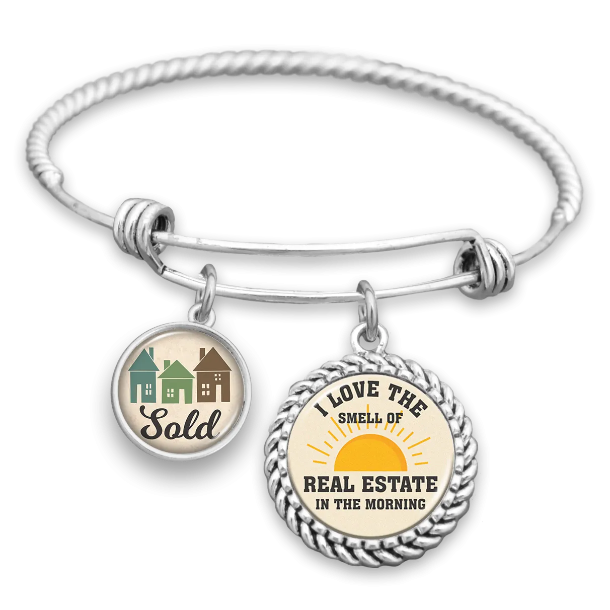 I Love The Smell Of Real Estate In The Morning Charm Bracelet