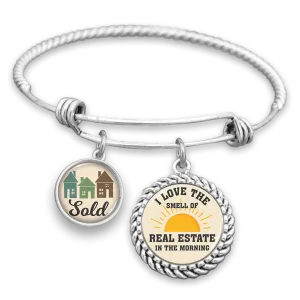 I Love The Smell Of Real Estate In The Morning Charm Bracelet