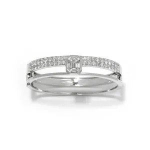 Illusion Diamonds Large Pave Double Bangle