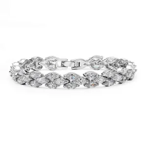 Imperial Silver with Cubic Zirconia Bracelet - 17cm