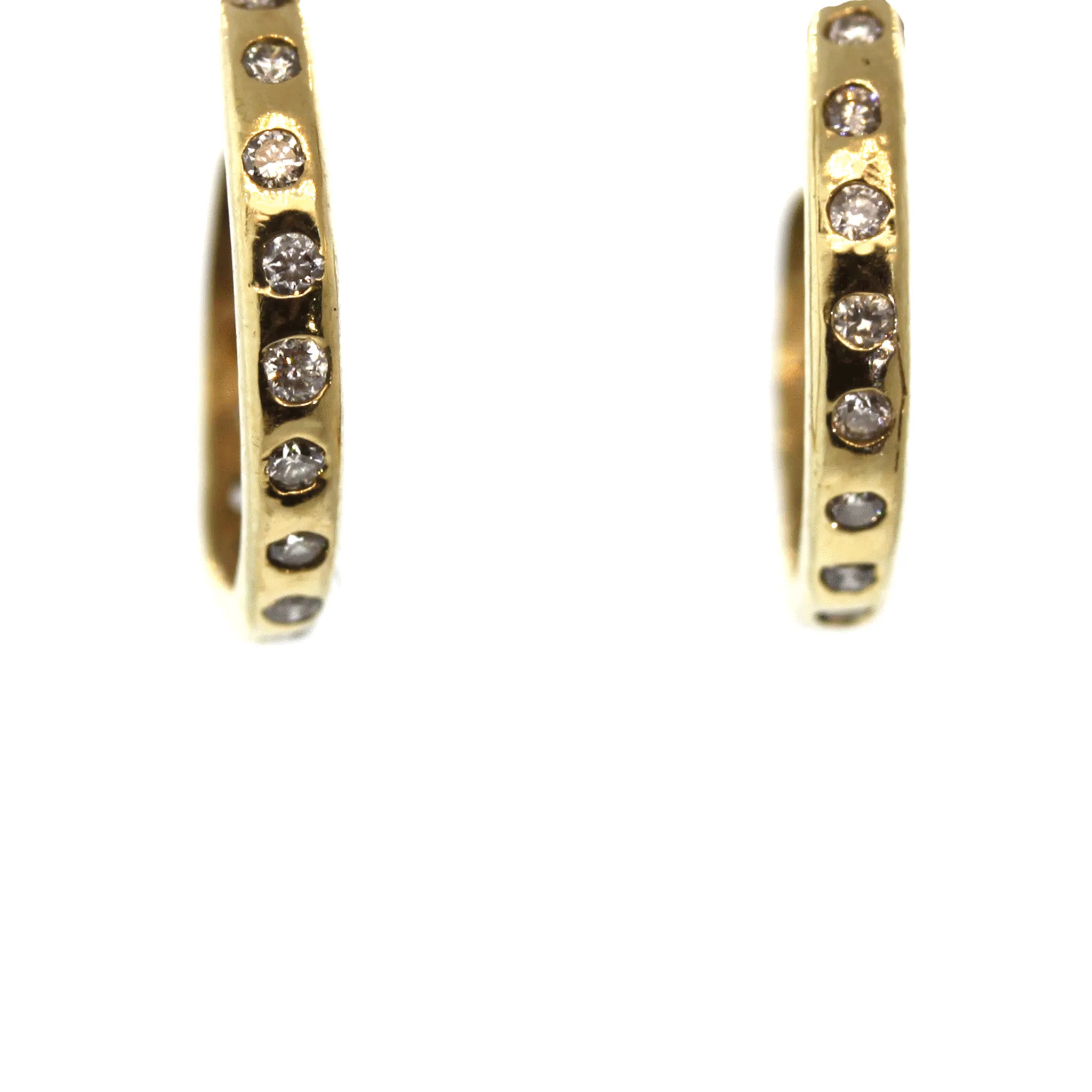 Inlaid Diamond Hoops