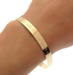 Inspirational Quote Gold Bracelet