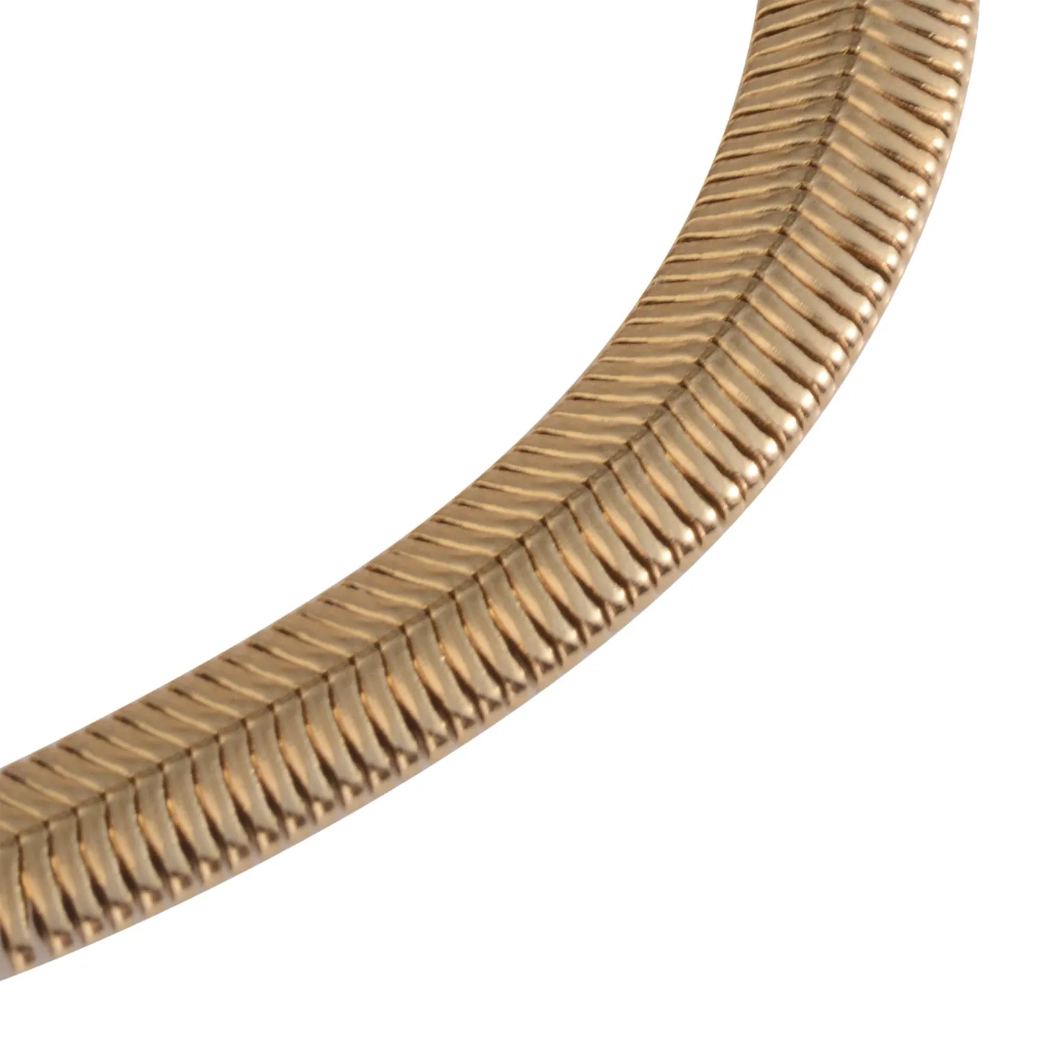 ION Yellow Gold Stainless Steel Snake Chain (18 in) and Bracelet (7.50 in) Set