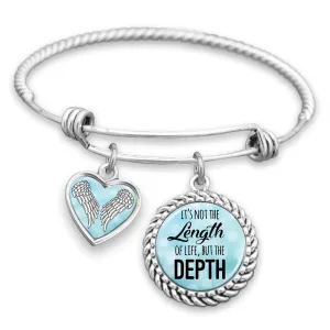 It's Not The Length Of Life, But The Depth Charm Bracelet