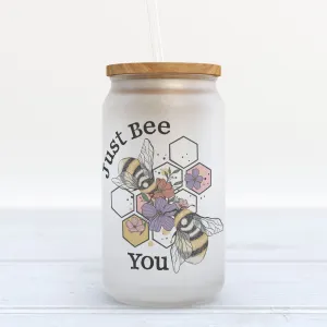 Just Bee You Frosted Glass Can Tumbler