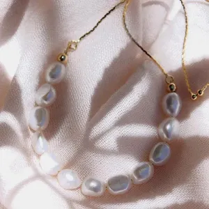 Ke Aloha Jewelry - White Freshwater Pearl Bead Bracelet - Keilani