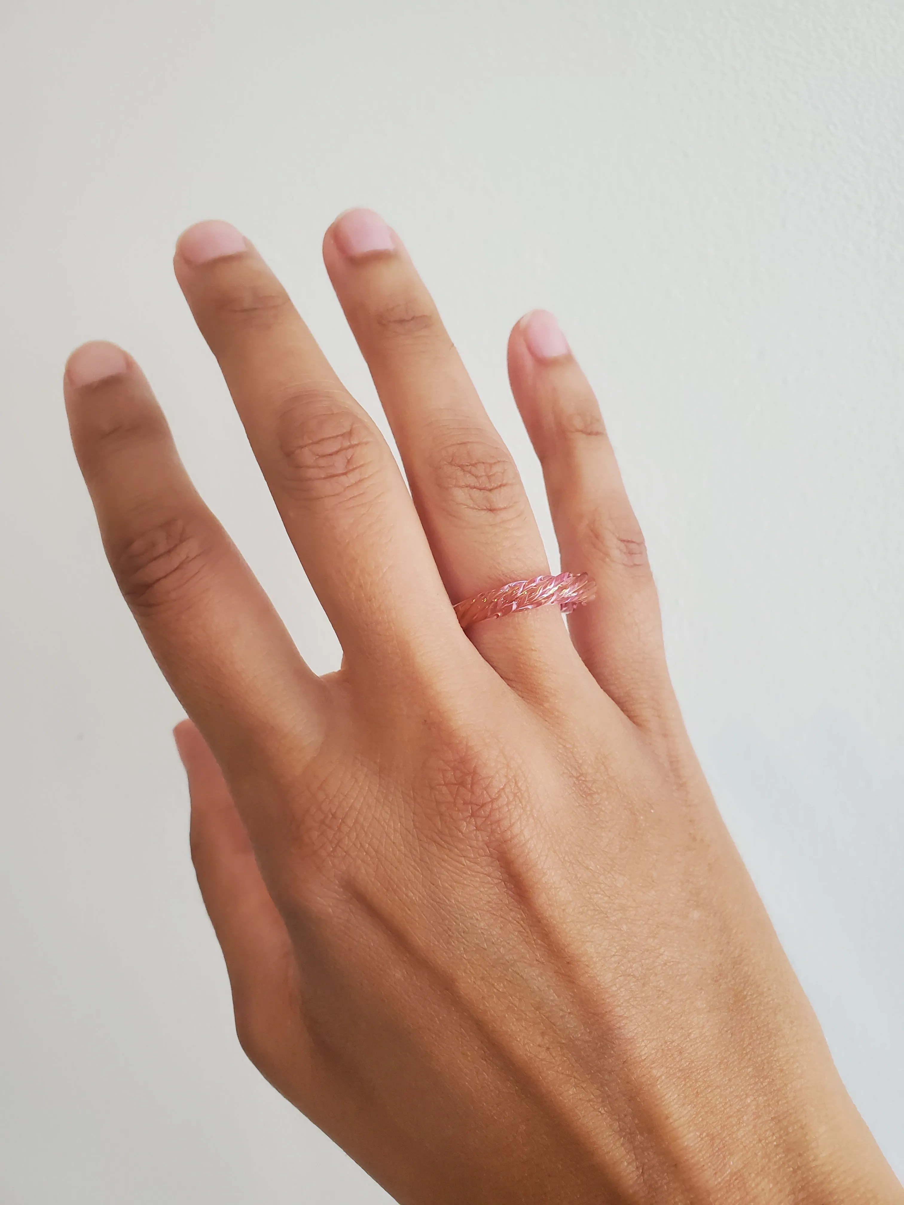 KEANE Rope Ring - Rose Iridescent
