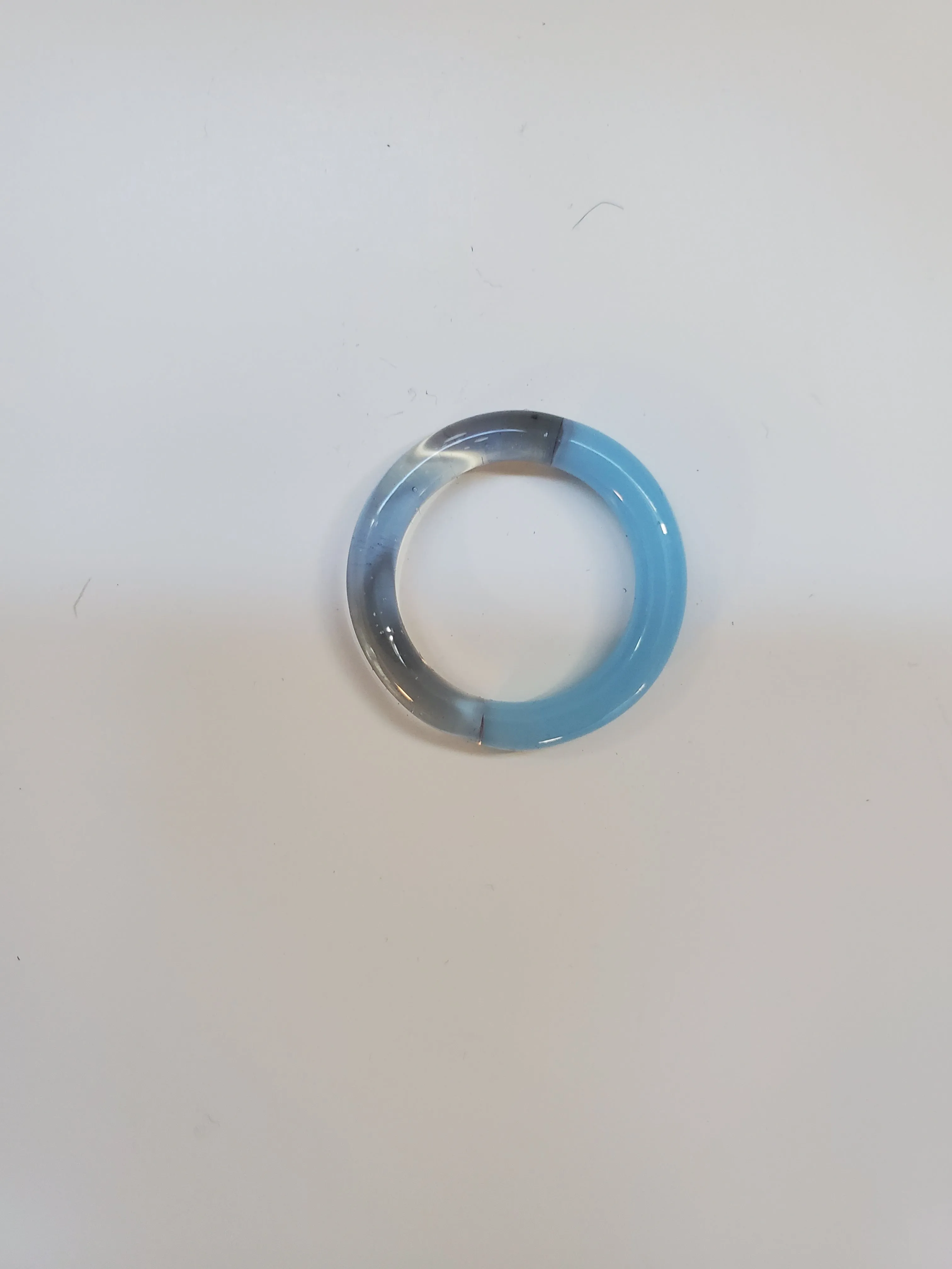 KEANE Two-Tone Ring - Sky Blue / Clear Blue
