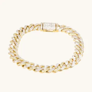 Kids' Gold Diamond Cuban Link Bracelet