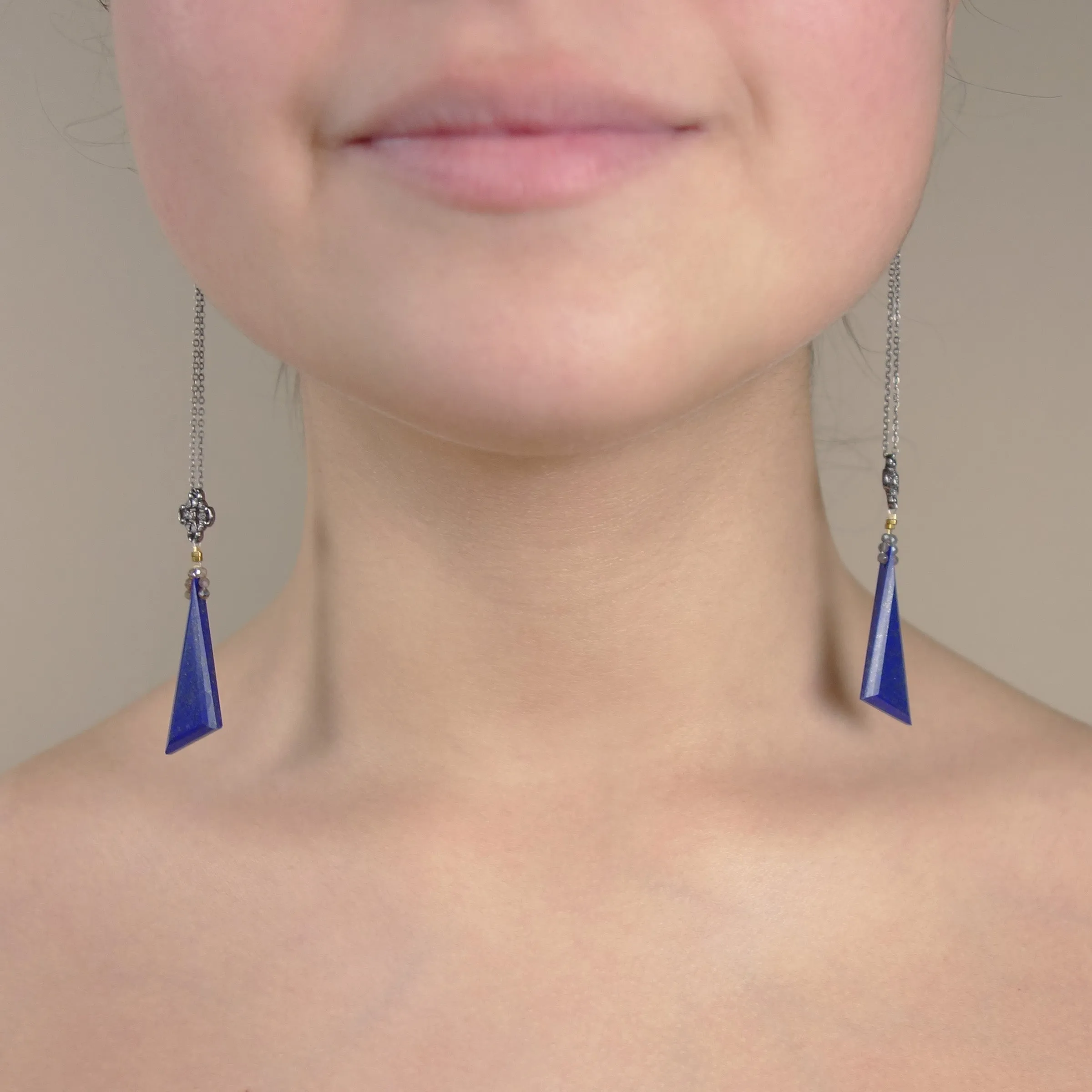 Lapis and Diamonds my dahlink earrings