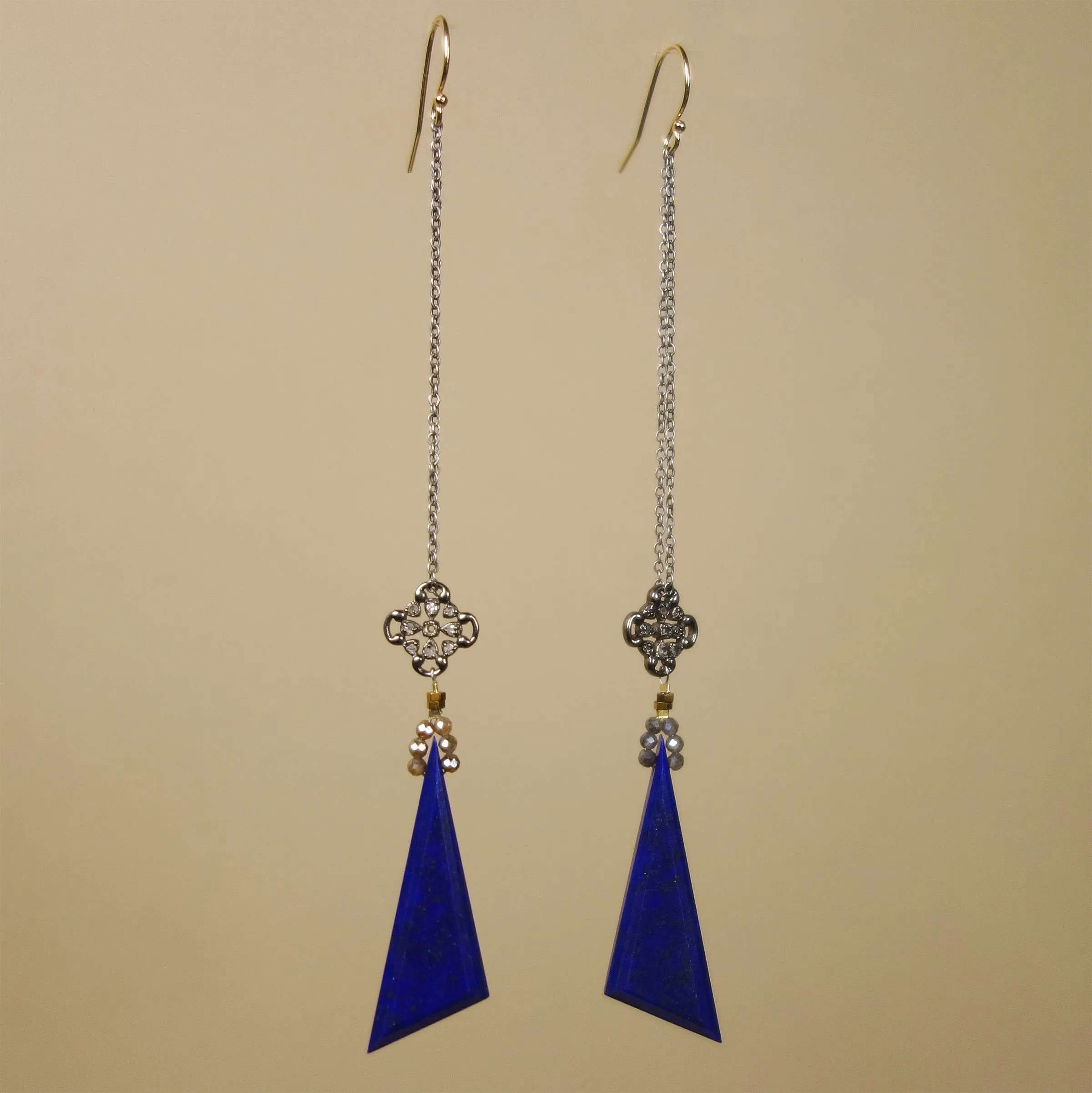 Lapis and Diamonds my dahlink earrings