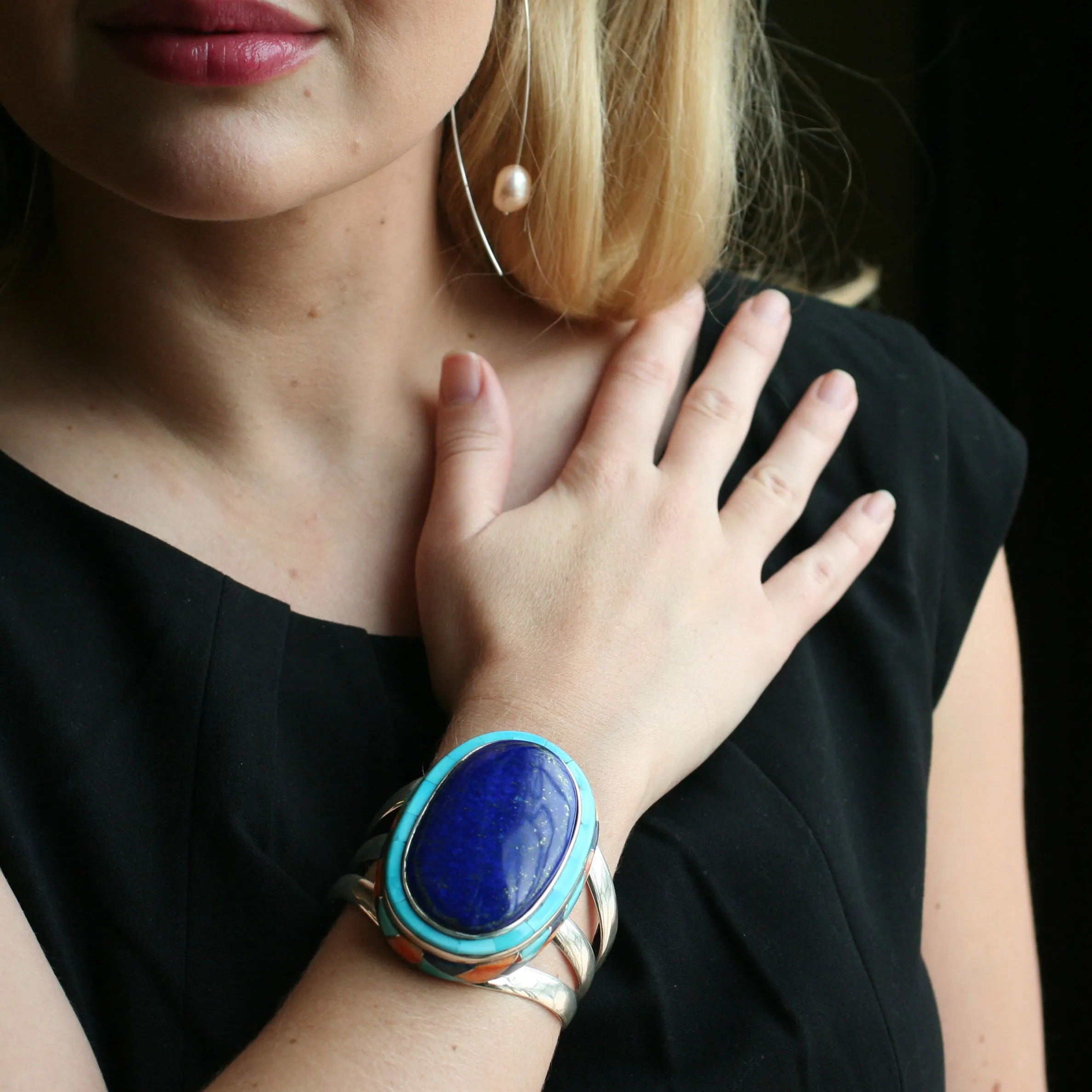 Lapis Lazuli Cuff Bracelet