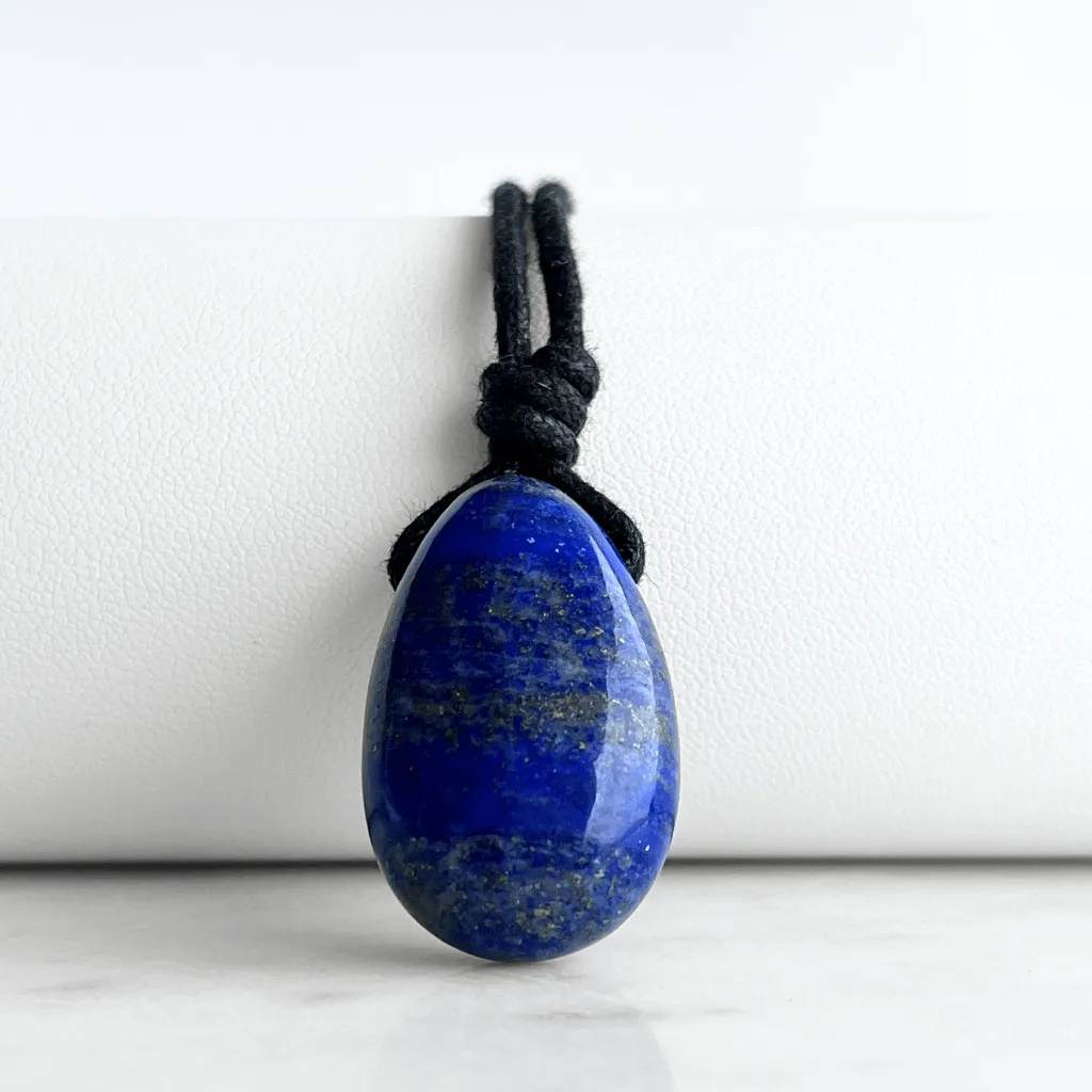 Lapis Lazuli Gemstone Pendant Necklace - Ethereal Charm