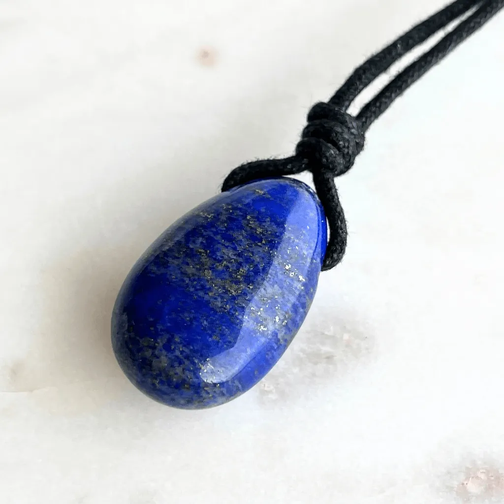 Lapis Lazuli Gemstone Pendant Necklace - Ethereal Charm