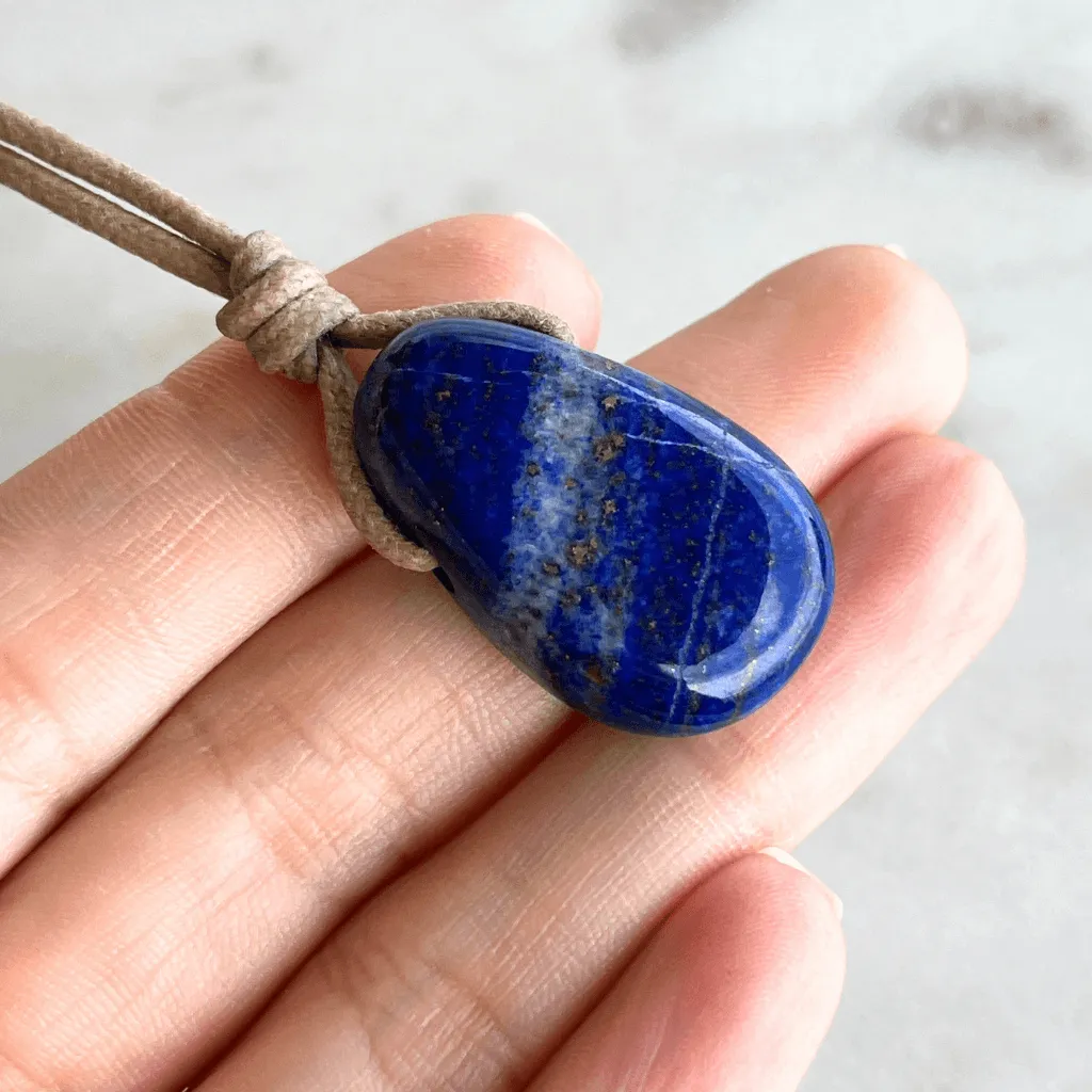 Lapis Lazuli OOAK Gemstone Pendant - Serene Harmony