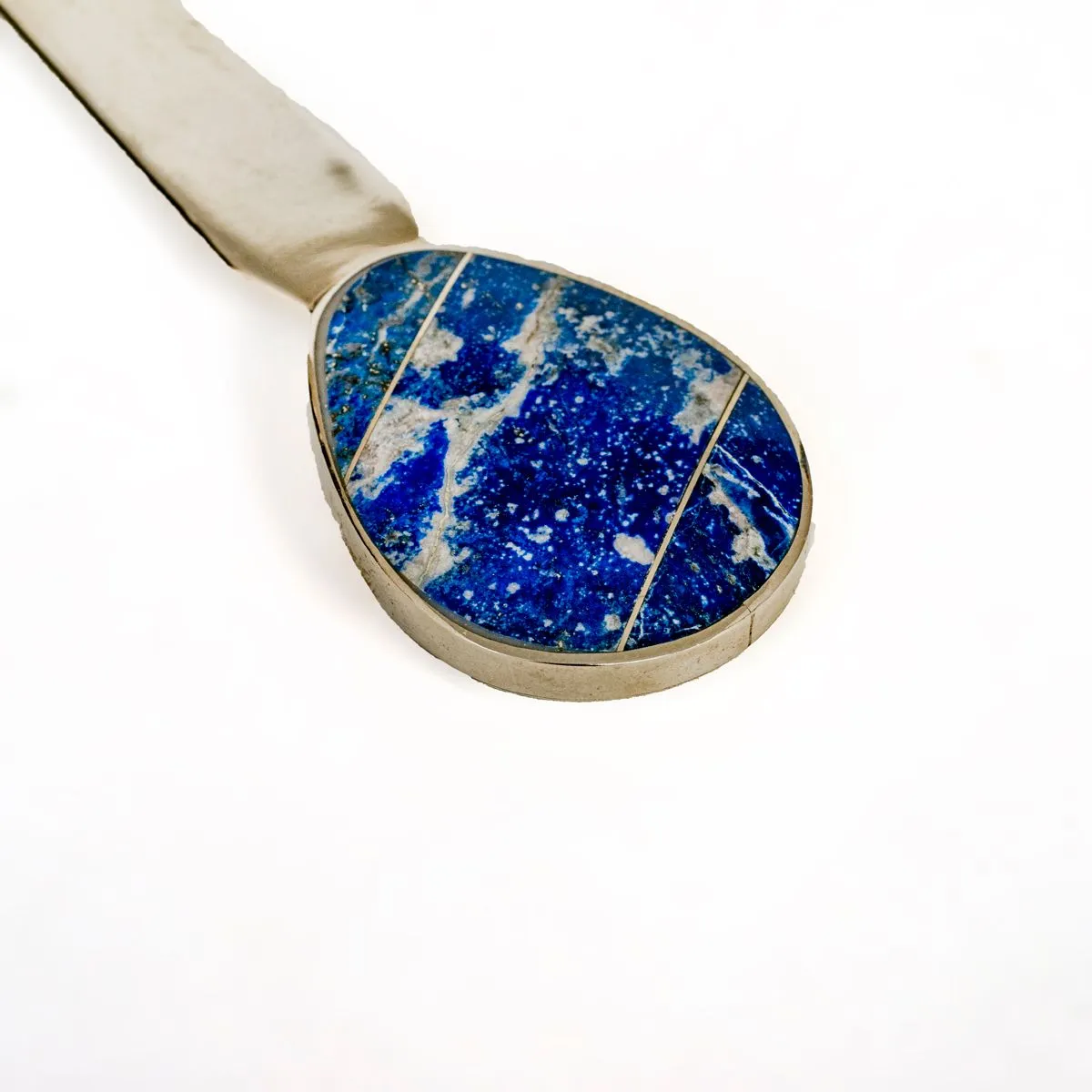 Lapis Lazuli Oval Letter Opener | Handcrafted Office Decor | Made in the Andes