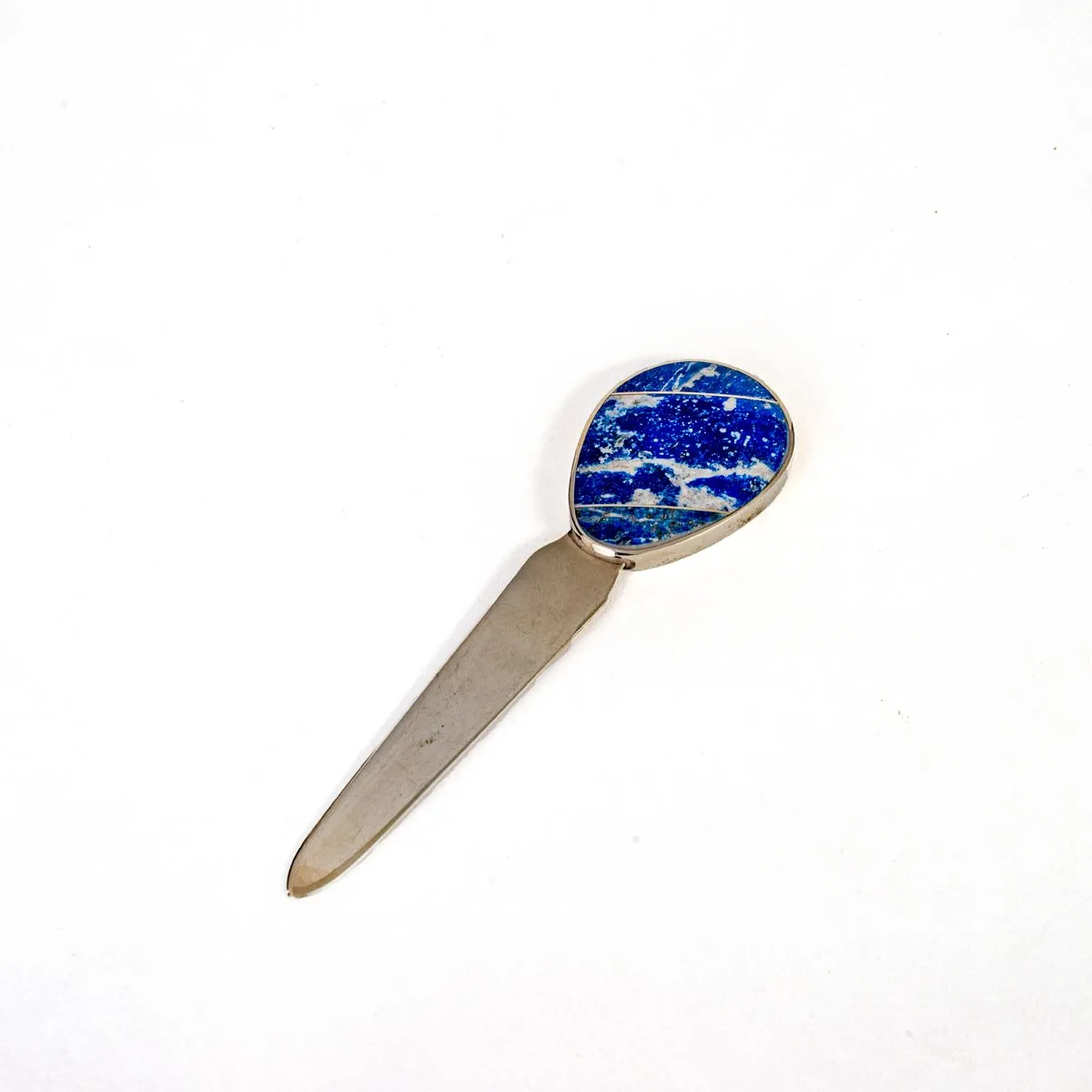 Lapis Lazuli Oval Letter Opener | Handcrafted Office Decor | Made in the Andes