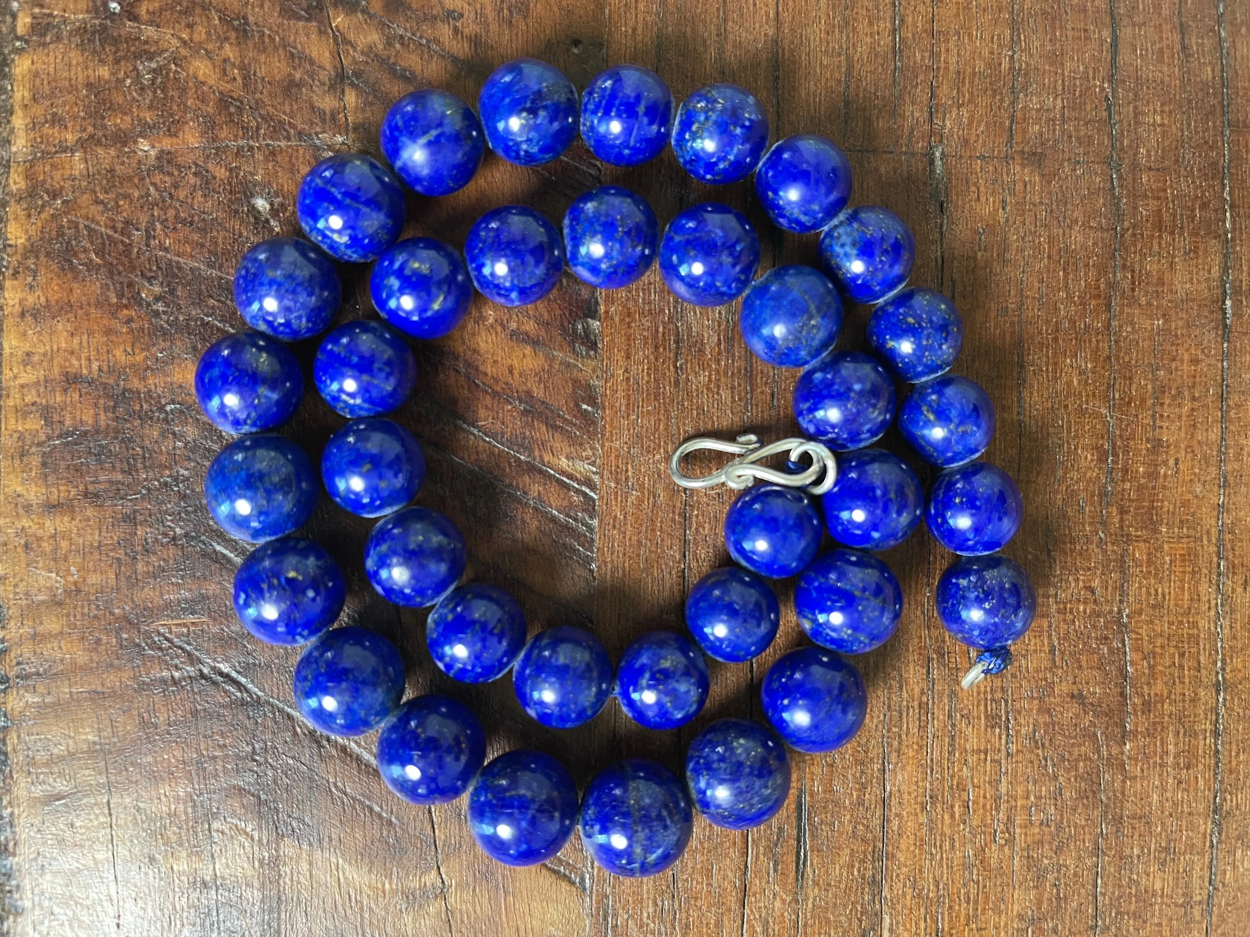 Lapis Lazuli Round Beaded Necklace