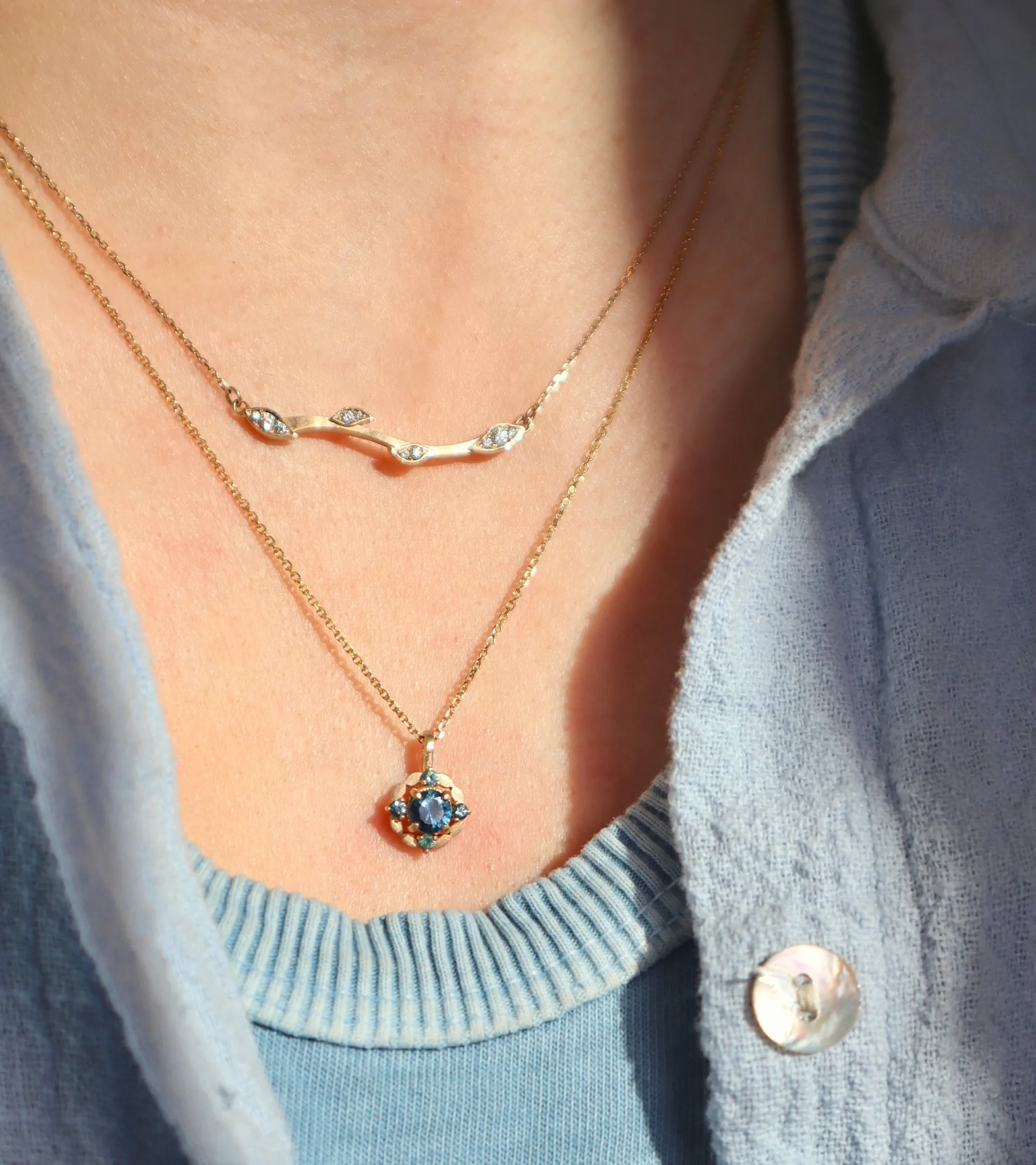 Laurel Montana Sapphire Necklace Pendant