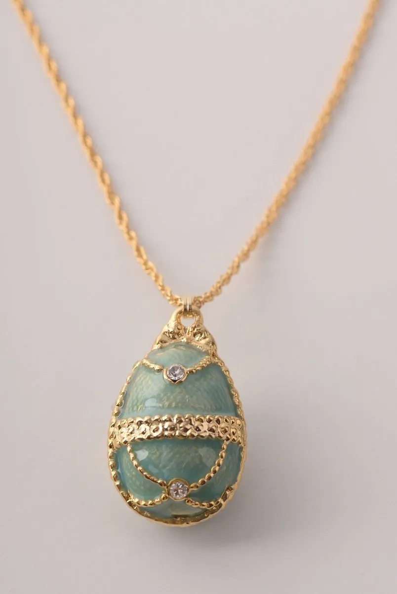 Light Blue Egg Pendant Necklace