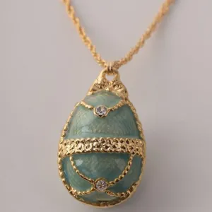 Light Blue Egg Pendant Necklace