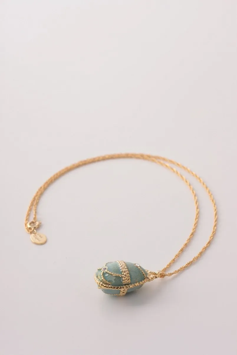 Light Blue Egg Pendant Necklace