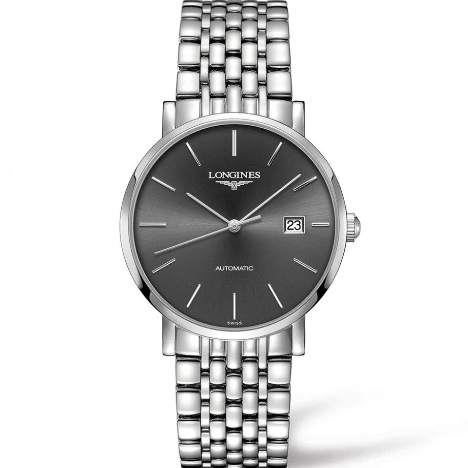 Longines Elegant 39MM Automatic Grey Dial Stainless Steel Watch L49104726