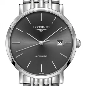 Longines Elegant 39MM Automatic Grey Dial Stainless Steel Watch L49104726