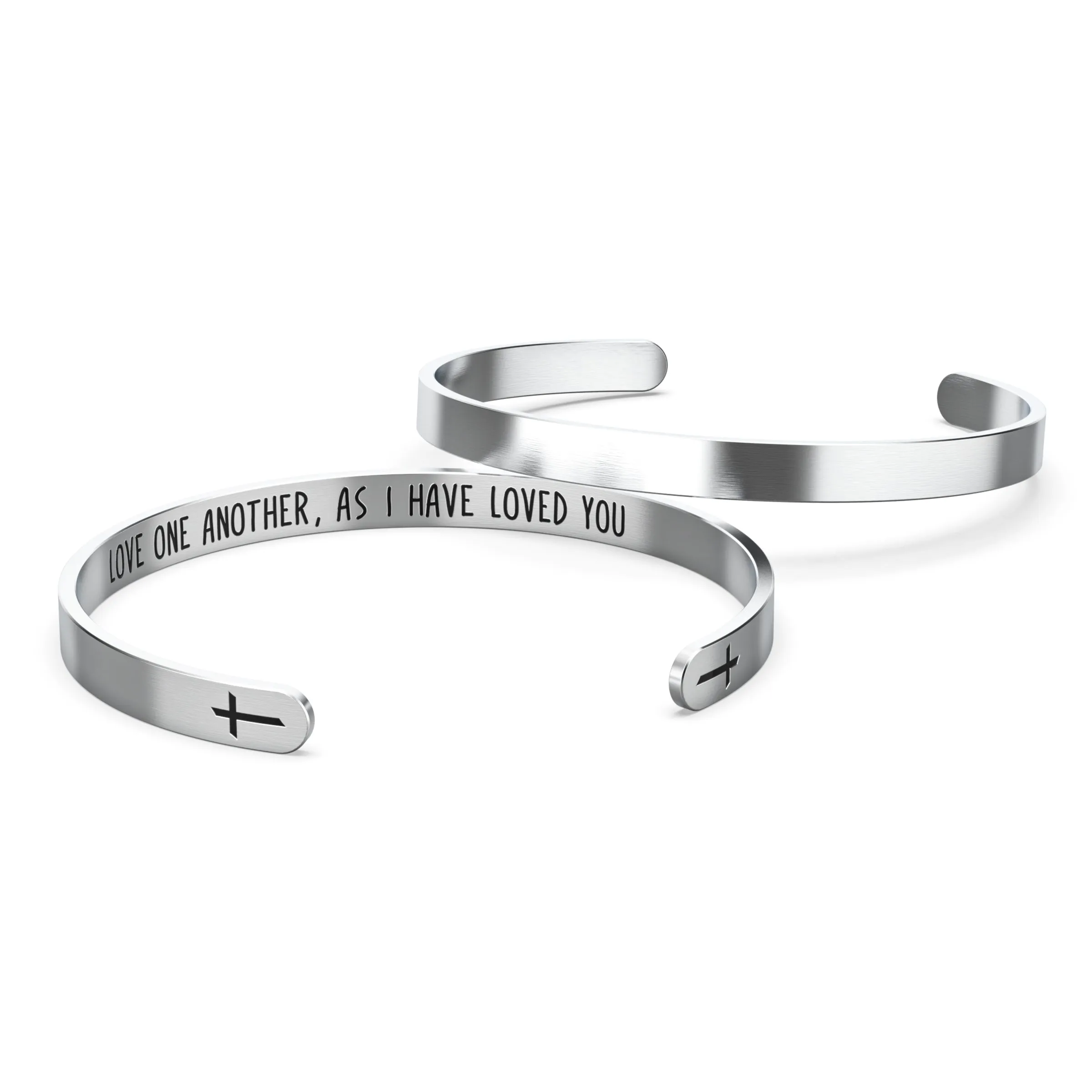 Love One Another As I Have Loved You Cross Bracelet – Religious Bracelet – John 15:12 — Catholic or Christian Women & Girls