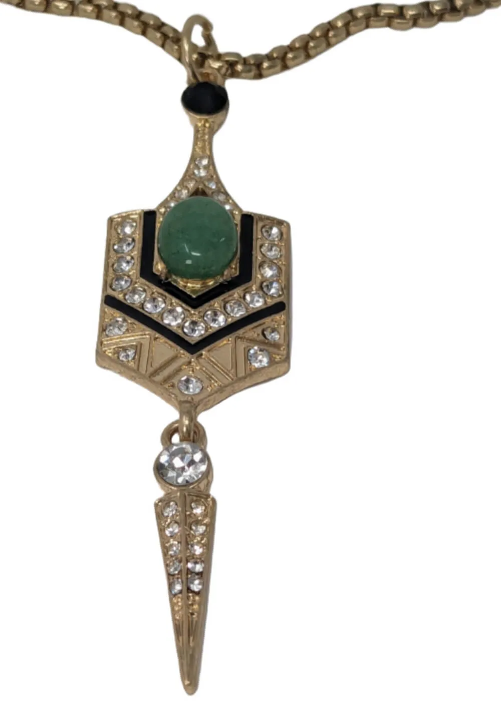 Love Vintage Eygptian Queen 20's Necklace Green