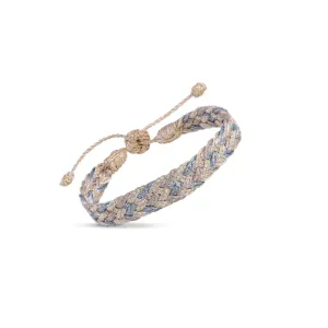 MAA&Yuml;AZ - DOUBLE-U N&deg;2 BRACELET IN LIGHT GOLD OAT GREY