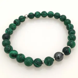 Malachite and Hematite Men's Bracelet